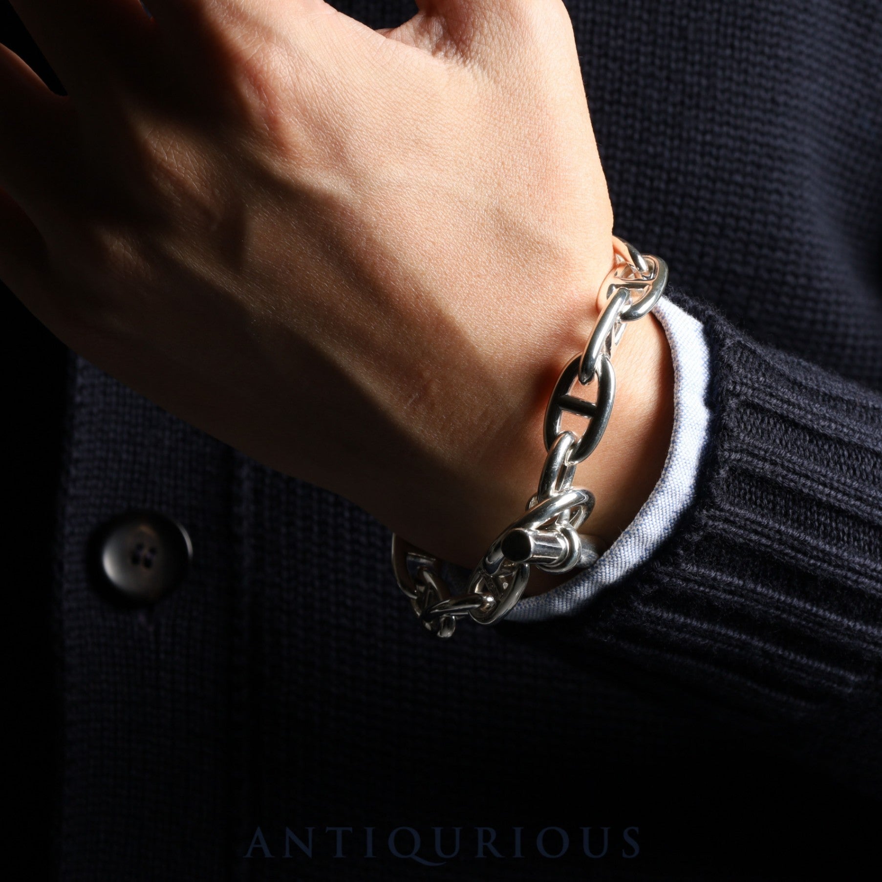 エルメス ブレスレット シェーヌダンクル GM 13コマ SV925 箱