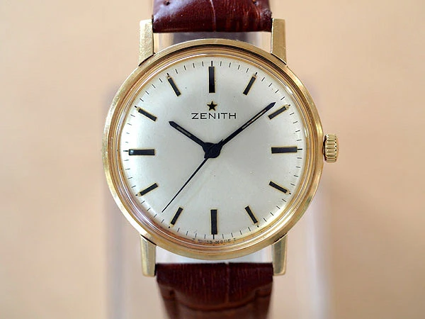 HA-6824| ゼニス 9K金無垢 ゴールド 美品 機械式手巻き センター