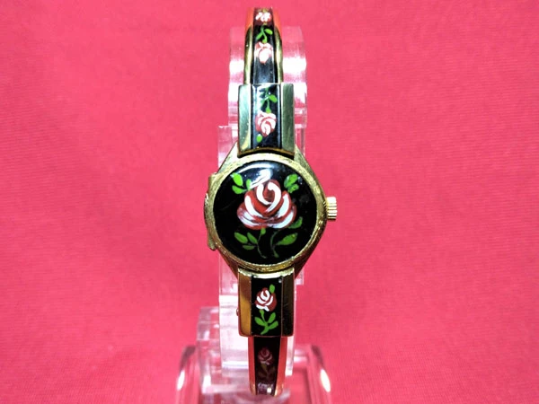 HA-7078| チャンドラー 薔薇 バングルウオッチ 2針 クォーツ