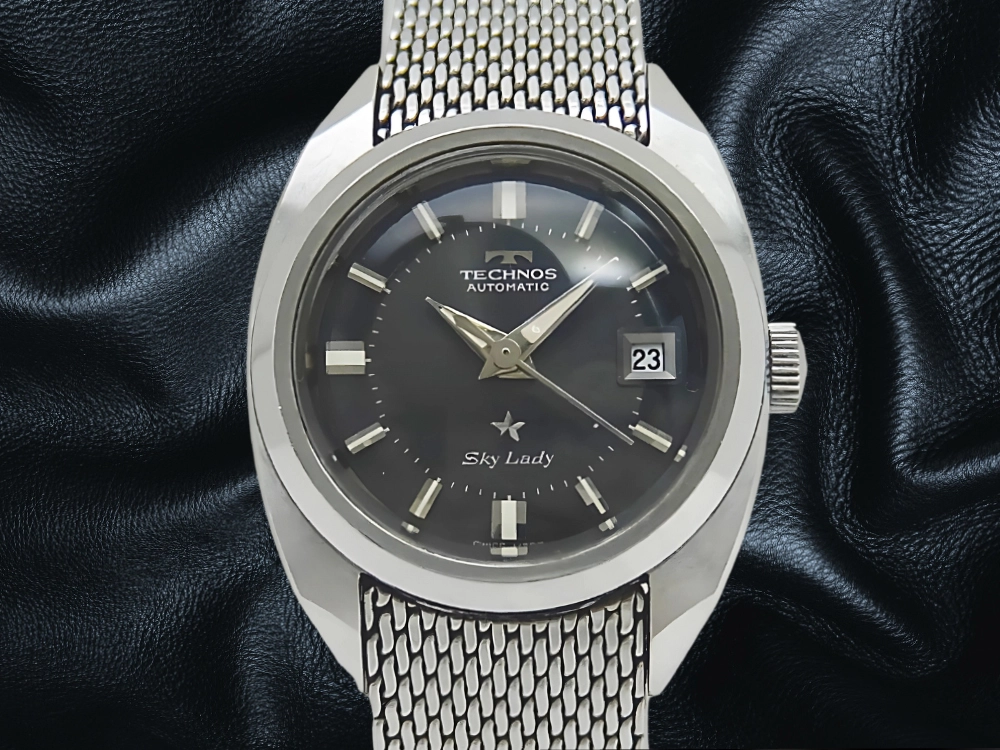 HB-0093| テクノス スカイレディー SS トノー 12角グレーダイヤル