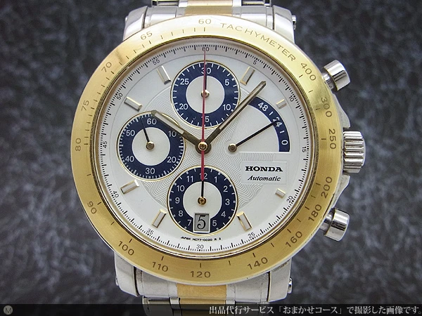JA-0306| ホンダ クロノグラフ パワーリザーブ 18KYGベゼル