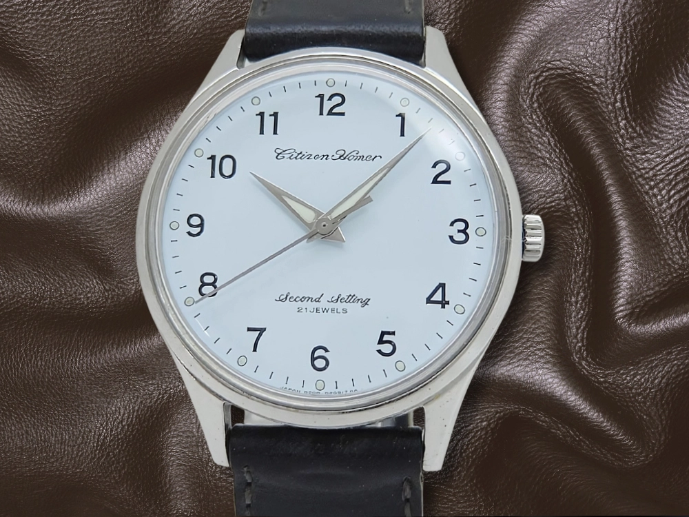 JA-3003| シチズン ホーマー 21石 鉄道時計 SS アイスブルーダイヤル