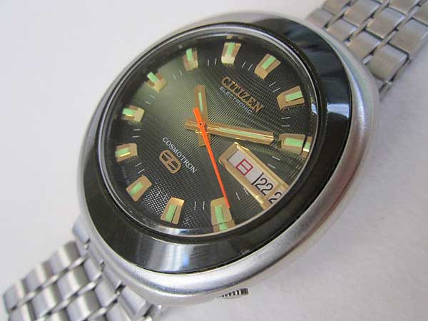 JA-1733| シチズン コスモトロン 電磁テンプ式 7802 ダブルカレンダー