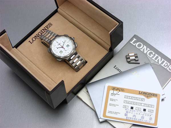 ロンジン コンクエスト チタン クロノグラフ クオーツ 保証書付属