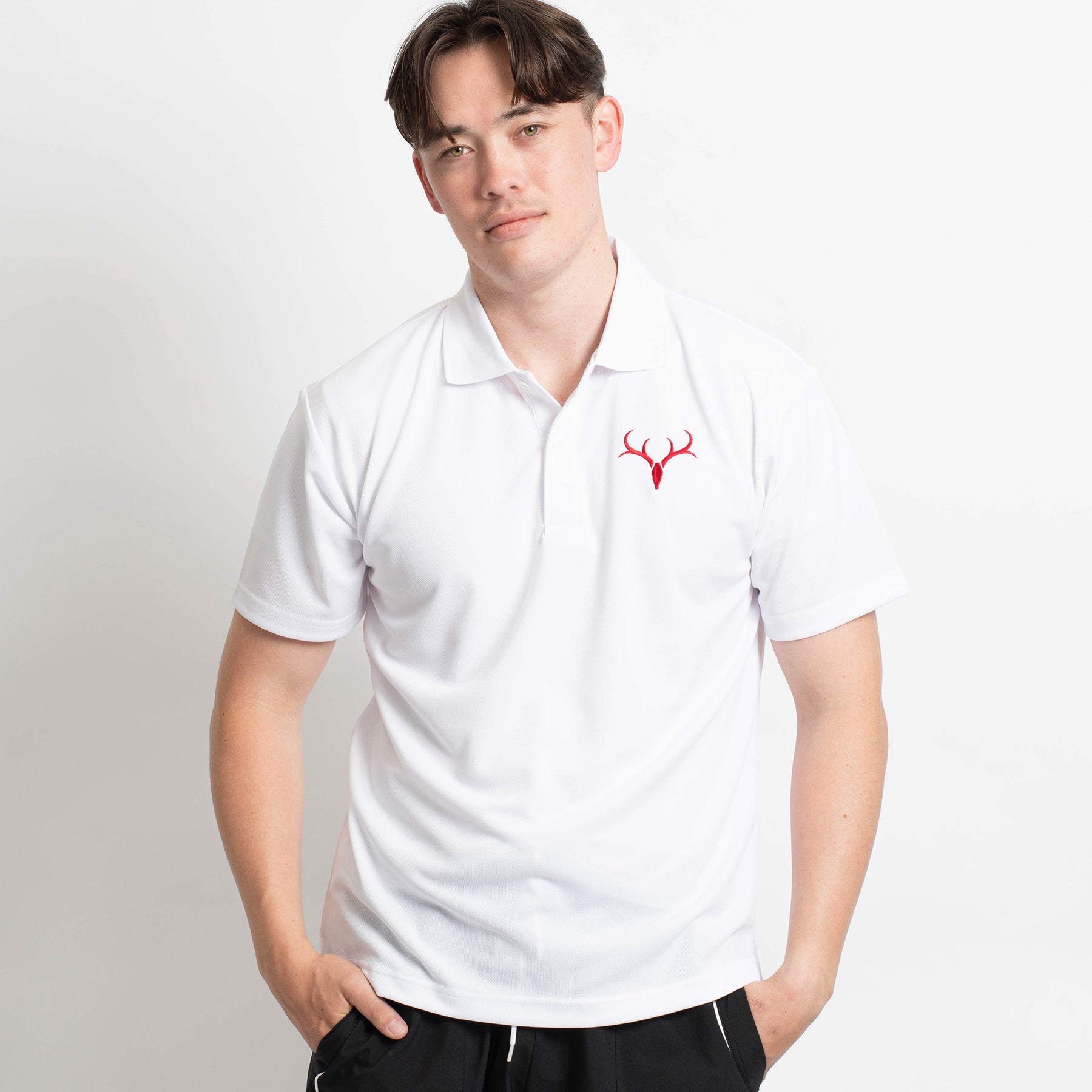 Antlersロゴ ポロシャツ（ホワイト） – 鹿島アントラーズFC - 公式