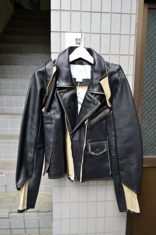 Martin Margiela×H&M マルタンマルジェラ×エイチ＆エム】再構築レザー