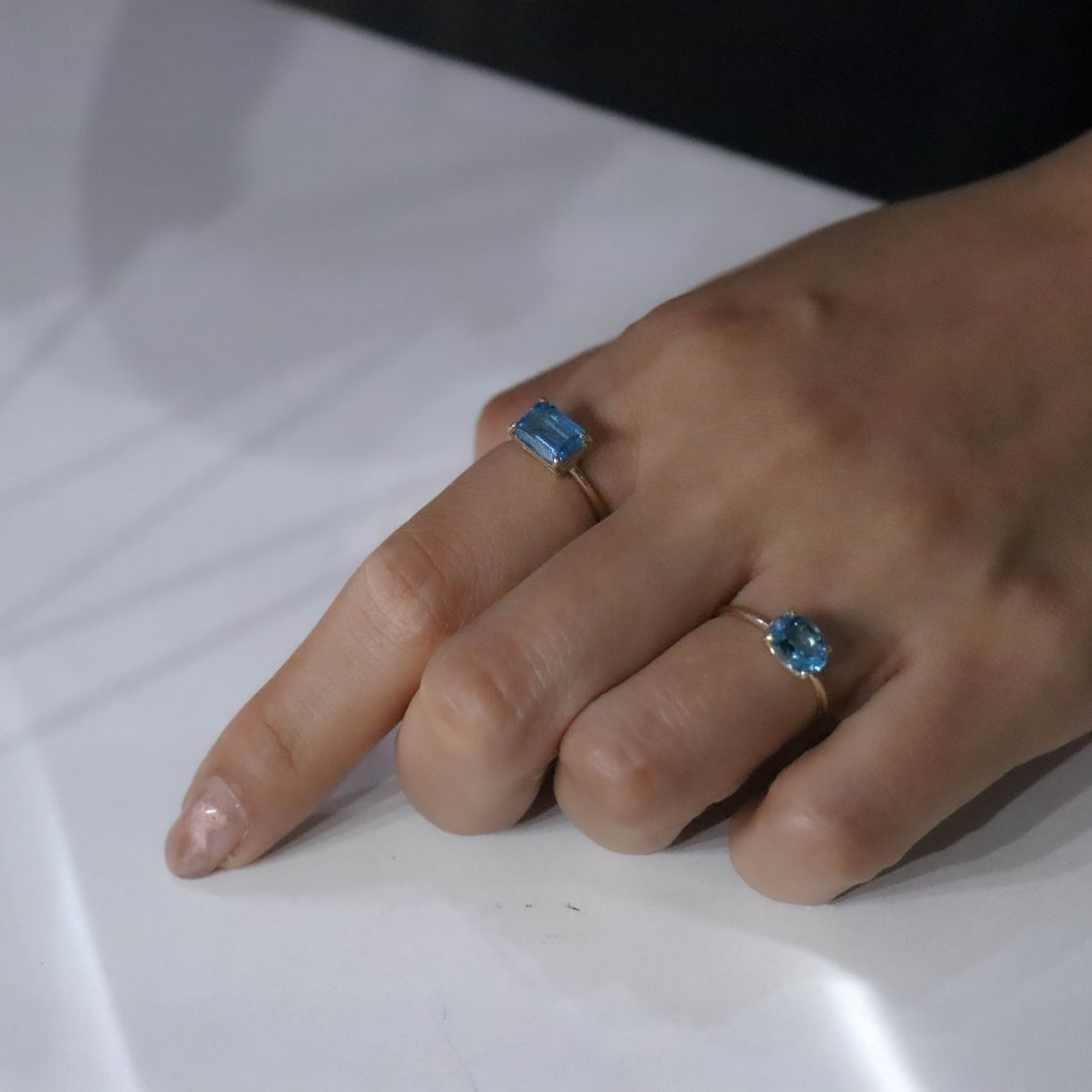 K10 ブルートパーズ オクタゴン リング – anybelle