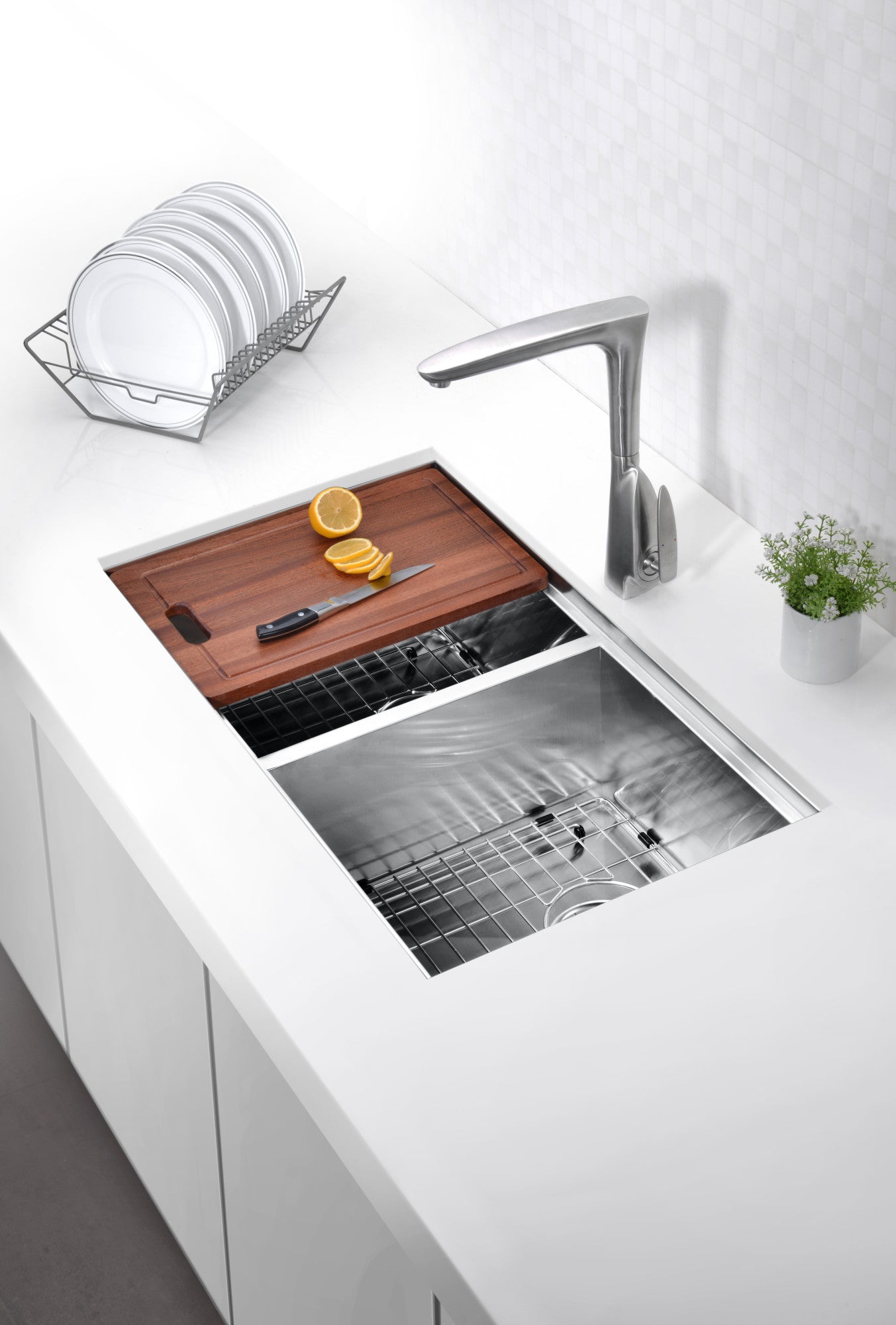 K-AZ3219-2Ac - ANZZI Aegis Undermount Stainless Steel 32.75 in. 0