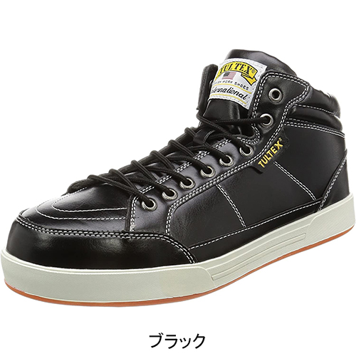 TULTEX 51633 ブラック ミドルカット 安全靴 スチール先芯 - 安全靴