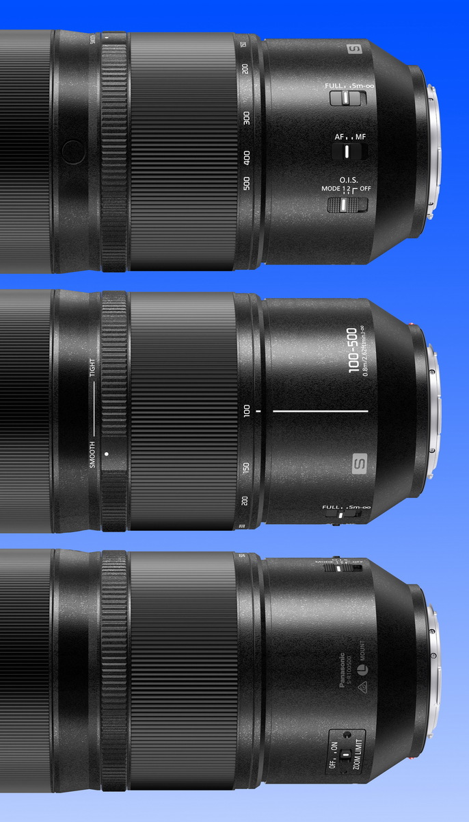 パナソニックが最小最軽量の超望遠ズームレンズ「LUMIX S 100-500mm F5