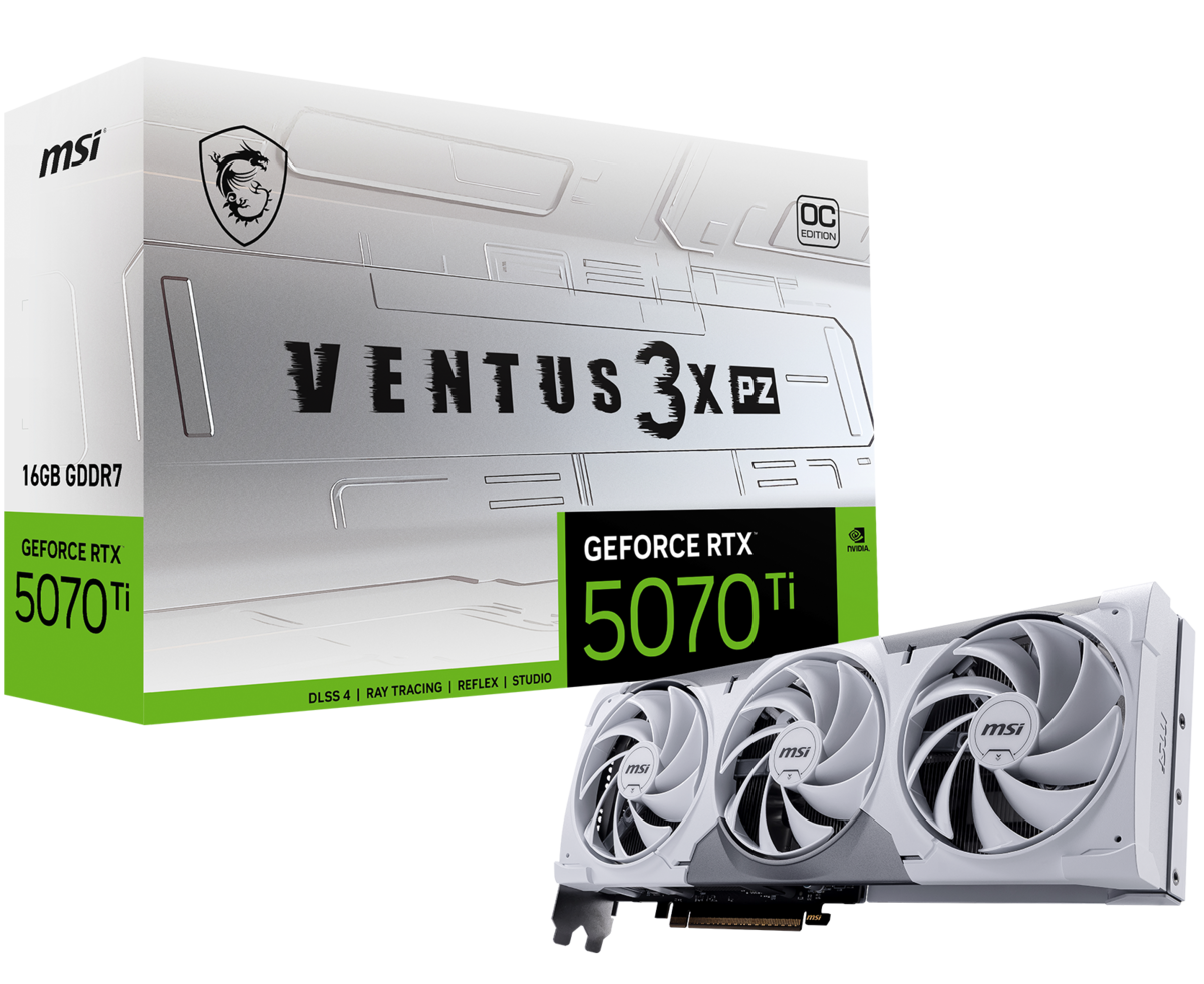 RTX 5070 Ti登場！ MSIの新GPU「VENTUS 3X PZ OC」が発売、価格は15万