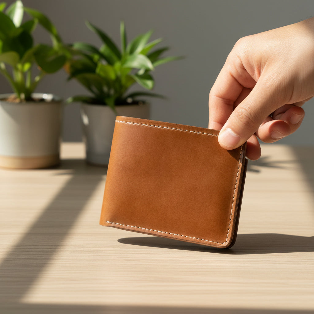 Johnny the Fox Leather Wallet | Natural Horween® Shell Cordovan