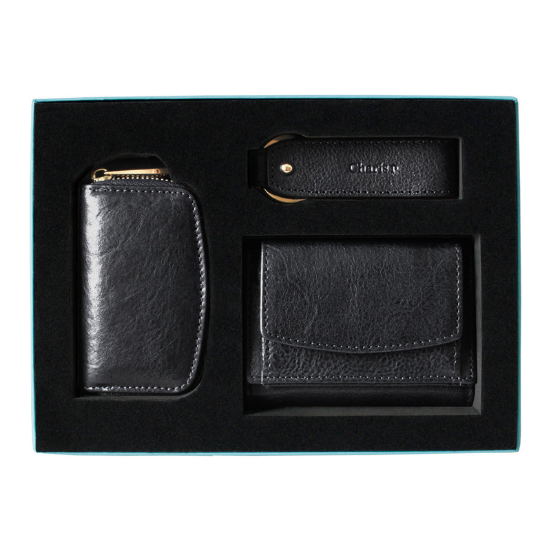 小さい財布 スマートキーケース キーホルダー CharisPoche 3点セット