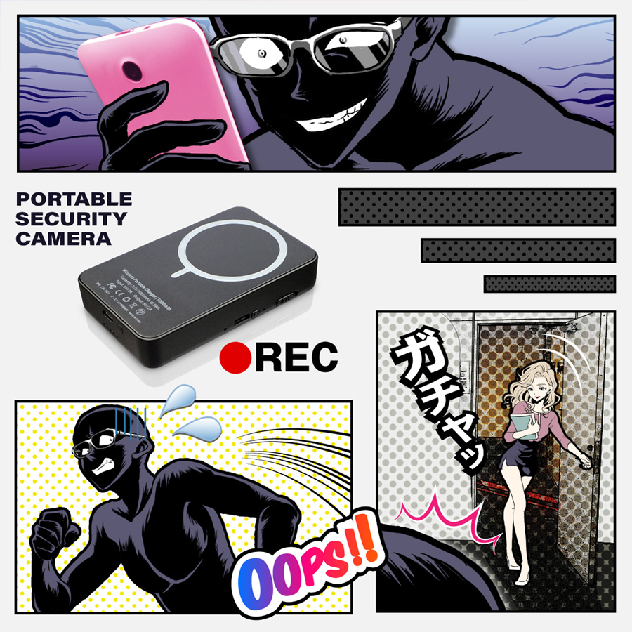 GX-302 | 2.7K録画対応モバイルバッテリー擬装(偽装)小型カメラ【SALE