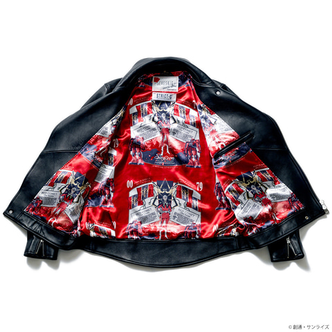STRICT-G×SEVESKIGのライダースジャケット、シャアモデル2種。裏地は
