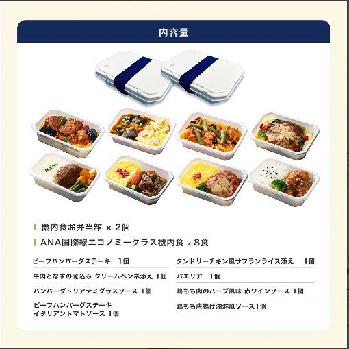 ANA、機内食通販200万食突破で記念セット。耐冷・電子レンジ可・食洗機