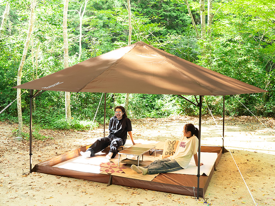 DOD、ファミリーサイズの自立式でワンタッチタイプの「でかキノコ