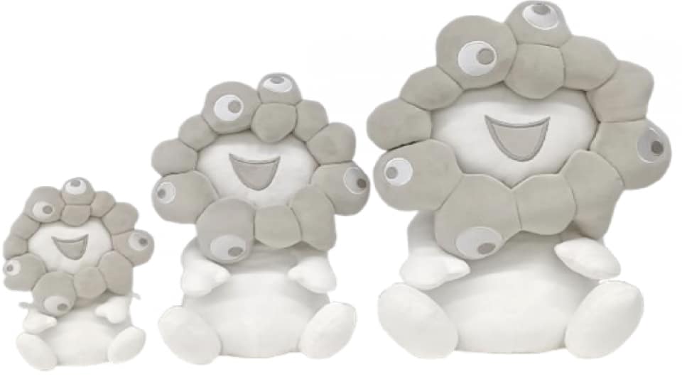 白ミャクミャクVer.お手玉風ぬいぐるみ/這型ぬいぐるみ/全身ぬいぐるみ