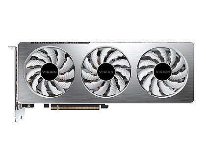 GIGABYTEの「GeForce RTX 3060 Ti VISION OC 8G」が入荷、白色デザイン