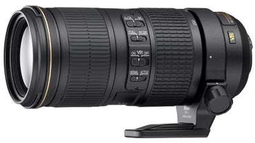 ニコン、ズーム全域F4の「AF-S NIKKOR 70-200mm F4 G ED VR