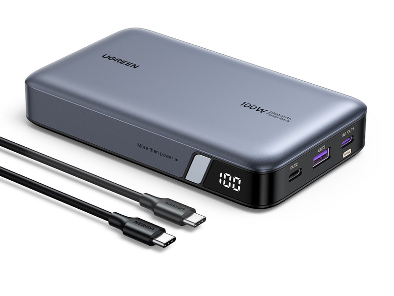 UGREEN、2万mAhのモバイルバッテリー 100W出力に対応 - デジカメ Watch