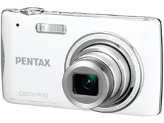 ペンタックス、“小顔フィルター”搭載の薄型デジカメ「Optio P80
