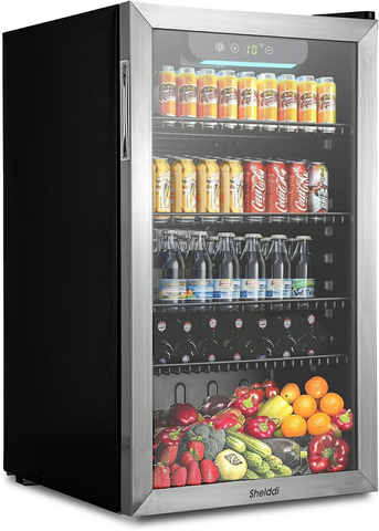 Amazonセール】透明ガラスドア仕様のコンプレッサー式ミニ冷蔵庫が