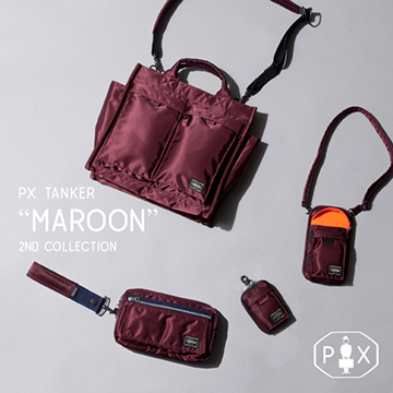 PORTER、「PX TANKER MAROON」からバーティカルトートなど4型
