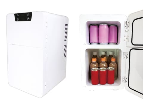 上下段を保温と保冷に使える、車載用電源にも対応の2ドア冷温庫 - 家電