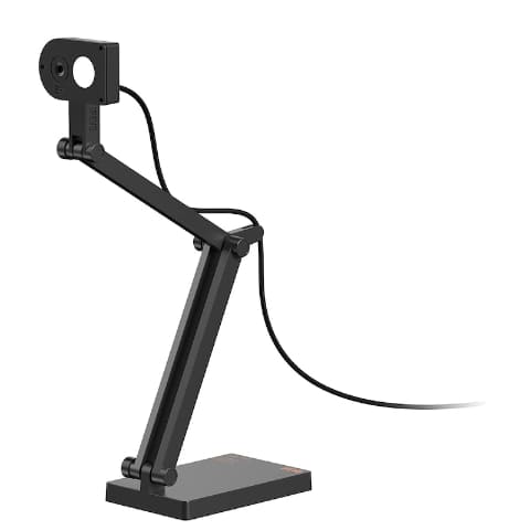 机上の資料を配信できるUSB書画カメラ。ライト付きWebカメラとしても