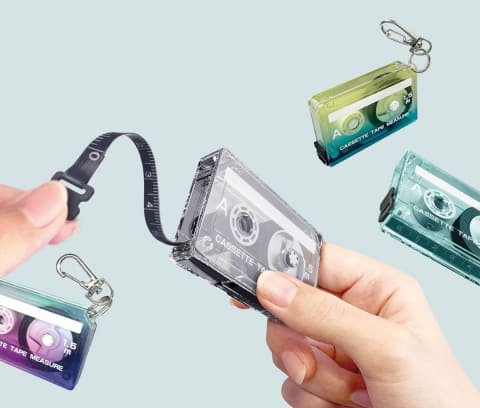 カセットテープ型のメジャー レトロかわいい - 家電 Watch