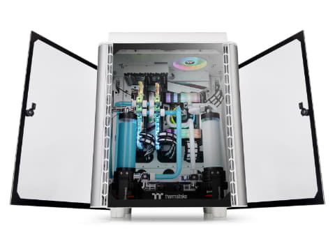 Thermaltake、本格水冷対応で4面ガラスパネルのフルタワーケース - PC