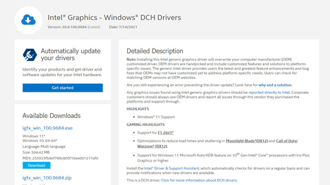 IntelのGPUドライバがWindows 11をサポート - PC Watch