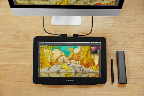 XP-PEN、USB Type-C接続可能な4Kマルチタッチ対応液晶ペンタブレット