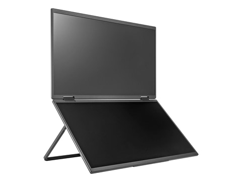 プリンストン、15.6型フルHD 2枚搭載の2画面モバイルモニター - PC Watch