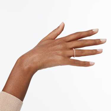 Matrix Vittore ring, Marquise cut, White, Rose gold-tone plated