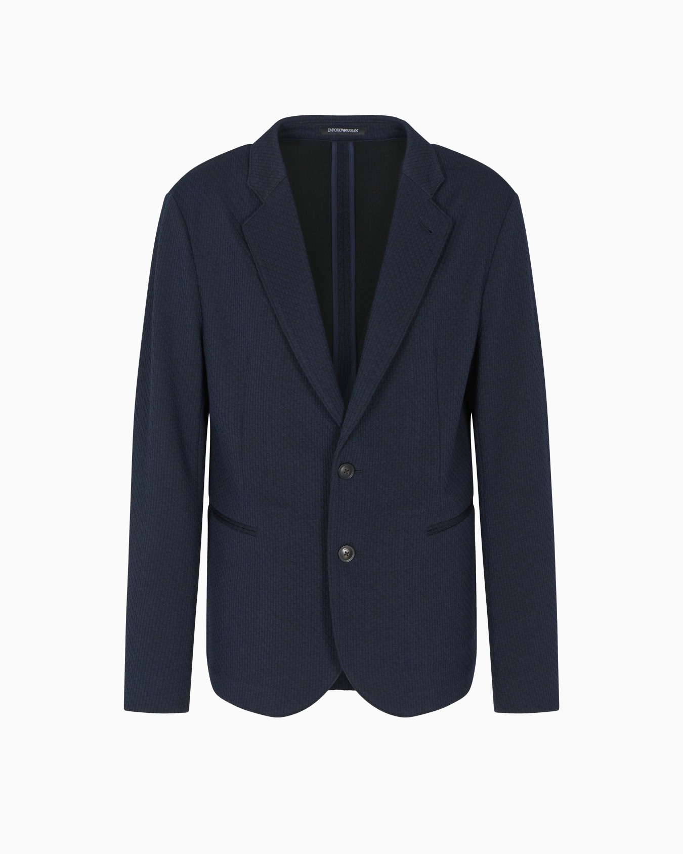 シングルブレストジャケット ダブルジャージーニット ジャカード