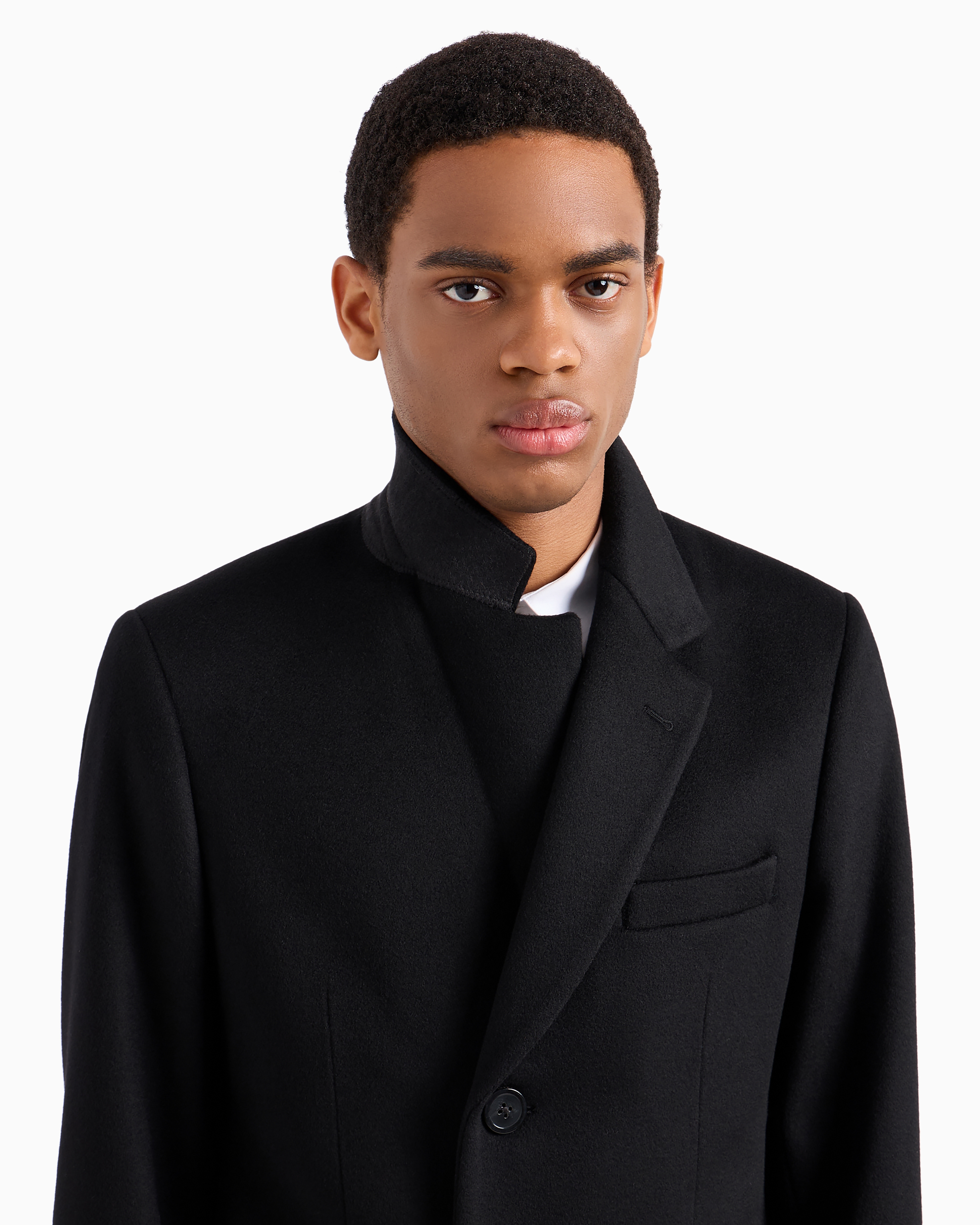 ラペル付きコート ビーバーカシミア製 | Emporio Armani