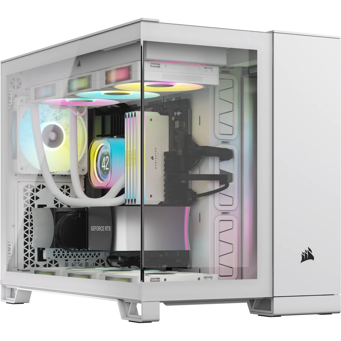 2500X Mid-Tower Dual Chamber PC Case - White