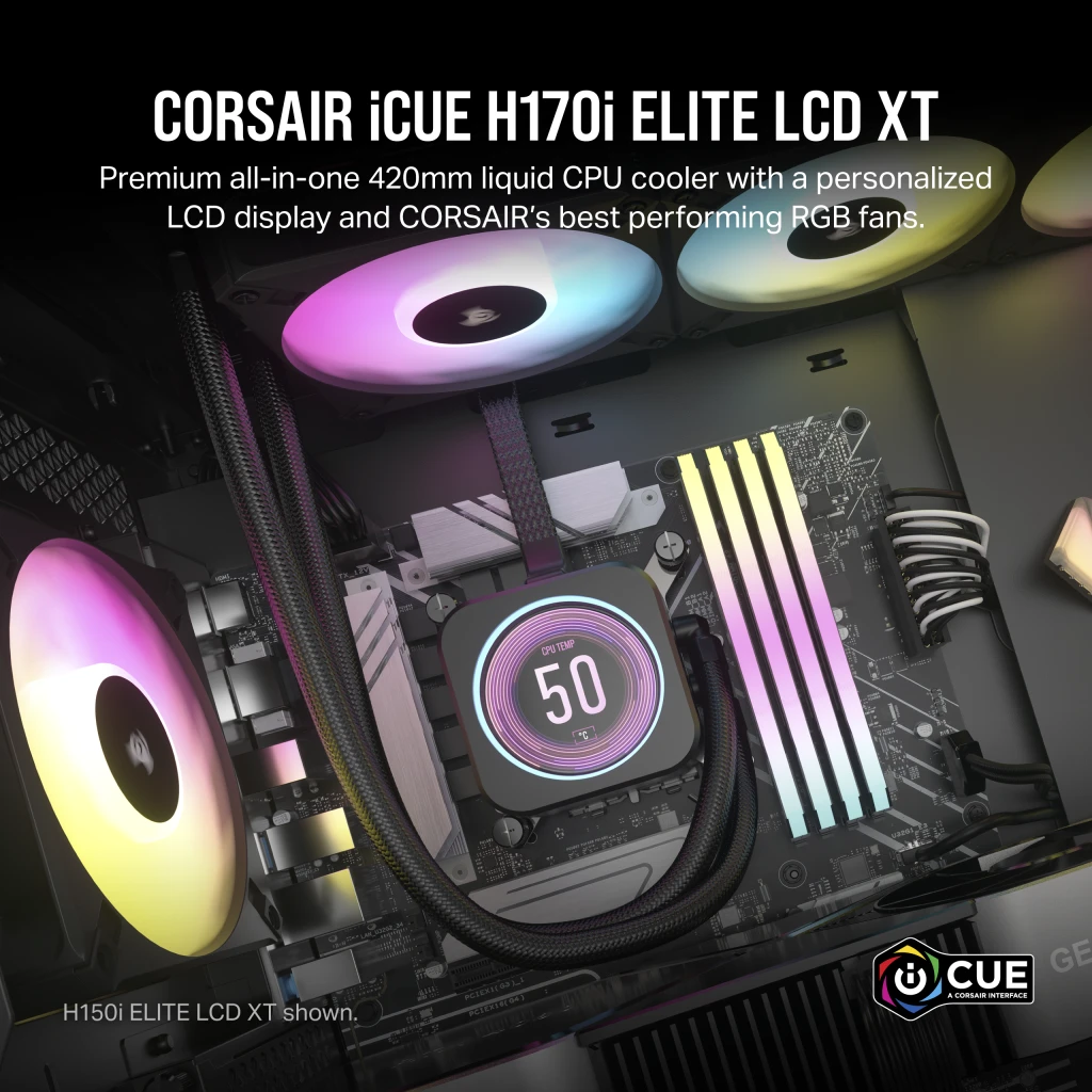 iCUE H170i ELITE LCD XT Display Liquid CPU Cooler