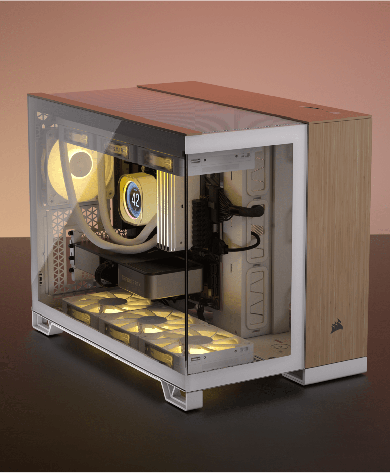 2500D AIRFLOW Mid-Tower Dual Chamber PC Case - Black