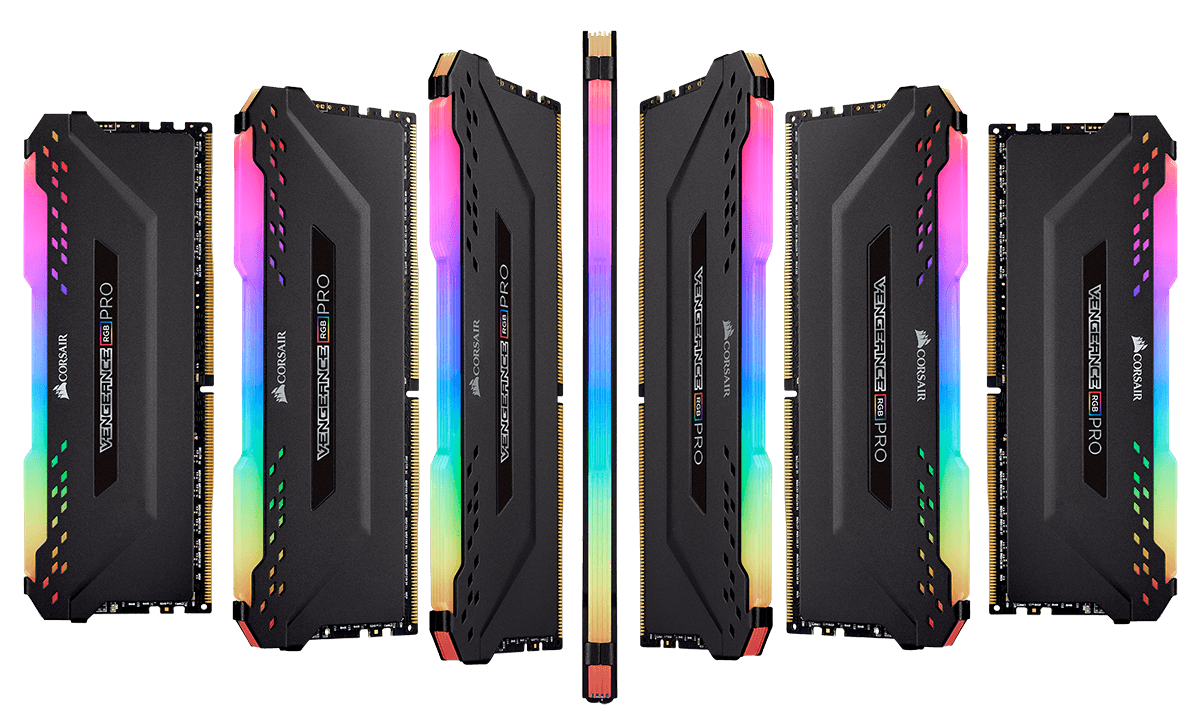 VENGEANCE® RGB PRO 32GB (4 x 8GB) DDR4 DRAM 3200MHz C16 AMD Ryzen