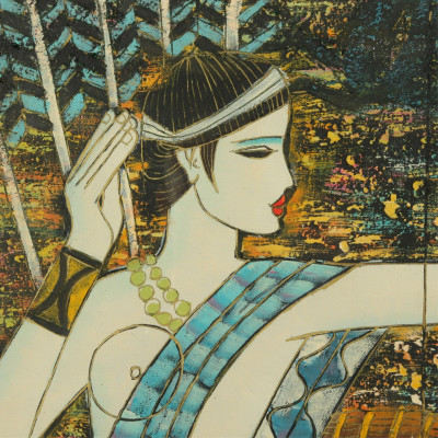 Style of Ting Shao Kuang (b.1939) Mixed Media/C - Capsule Auctions