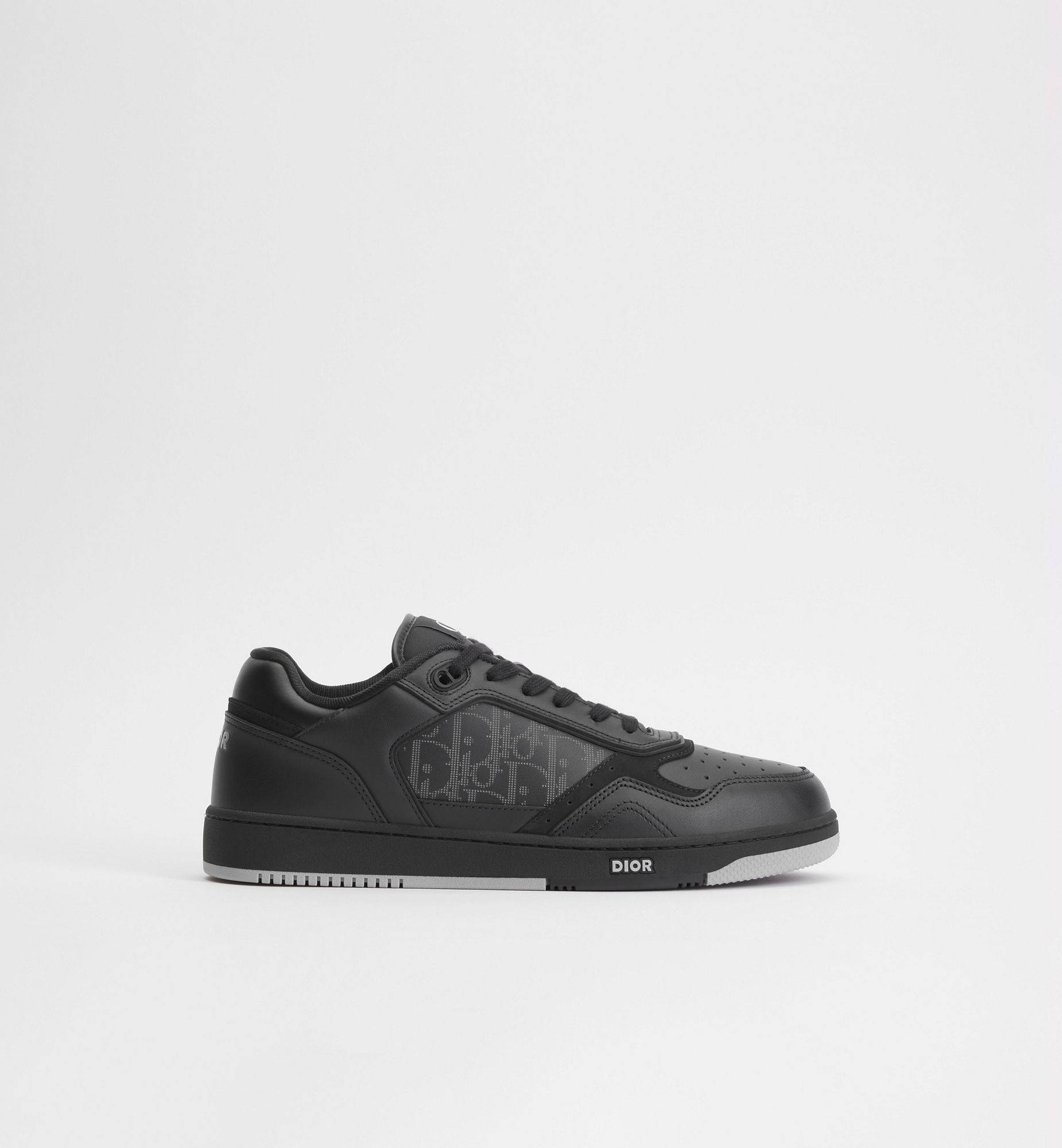 B27 Uptown Low-Top Sneaker Black Smooth Calfskin, Black Suede and