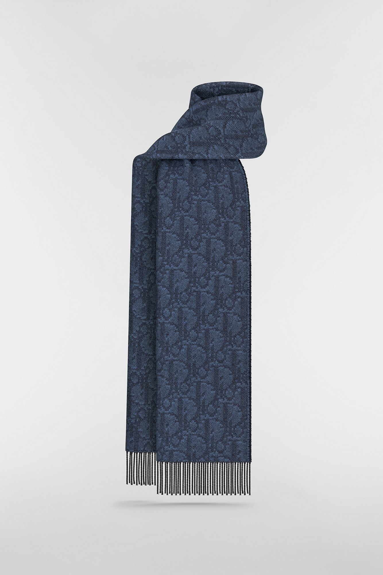 DIOR | ダブルフェース マフラー ディオール オブリーク カシミヤ & ウール