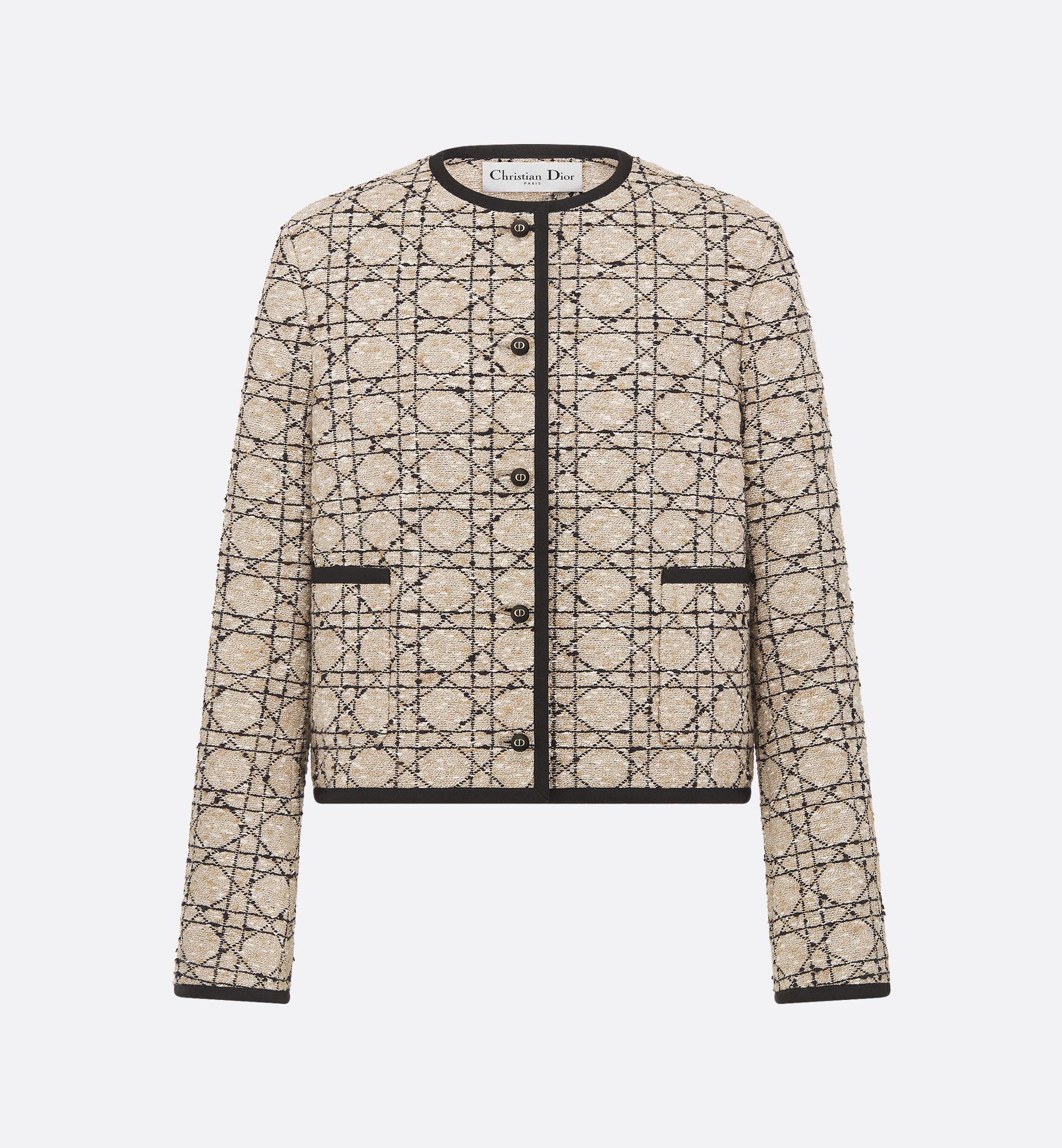 DIOR | クロップド ジャケット カナージュ コットンブレンド ツイード