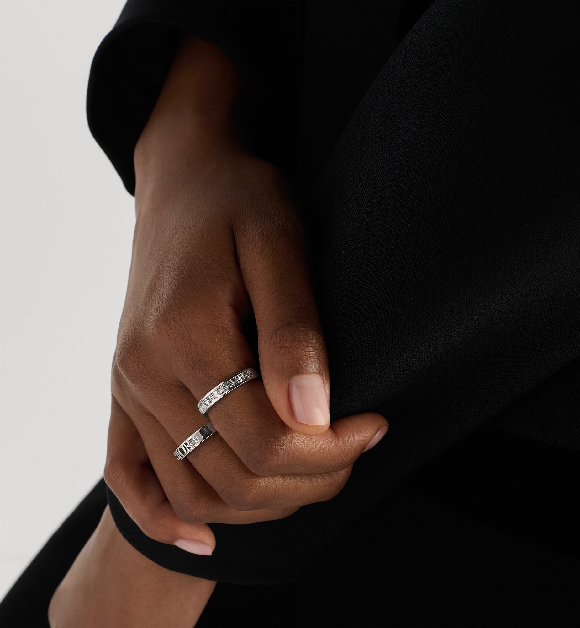 Dio(r)evolution Ring Set Antique Gold-Finish Metal and Silver-Tone