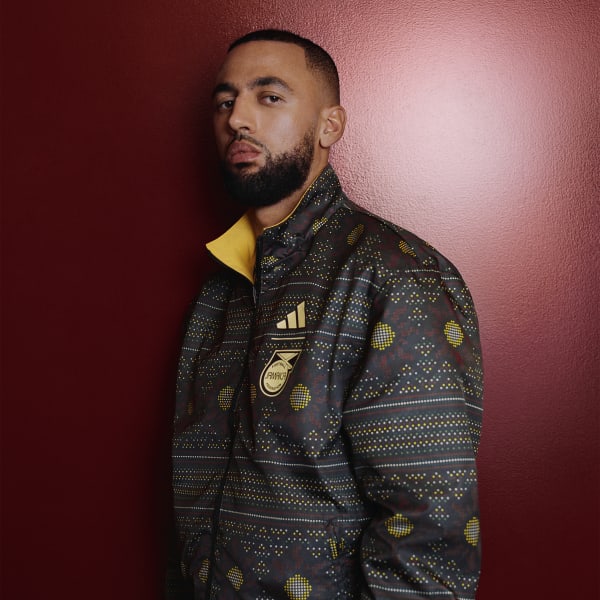 adidas Men's Soccer Jamaica Anthem Jacket - Gold | Free Shipping