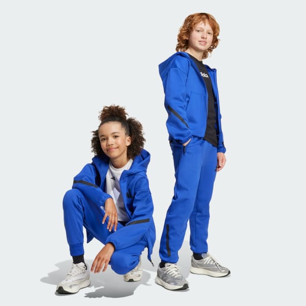 adidas Z.N.E. Full-Zip Hooded Track Jacket - Blue | Free Shipping
