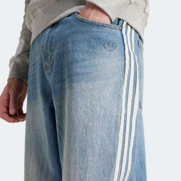 adidas Adilenium Season 3 Loose Fit Denim Pants - Blue | Free